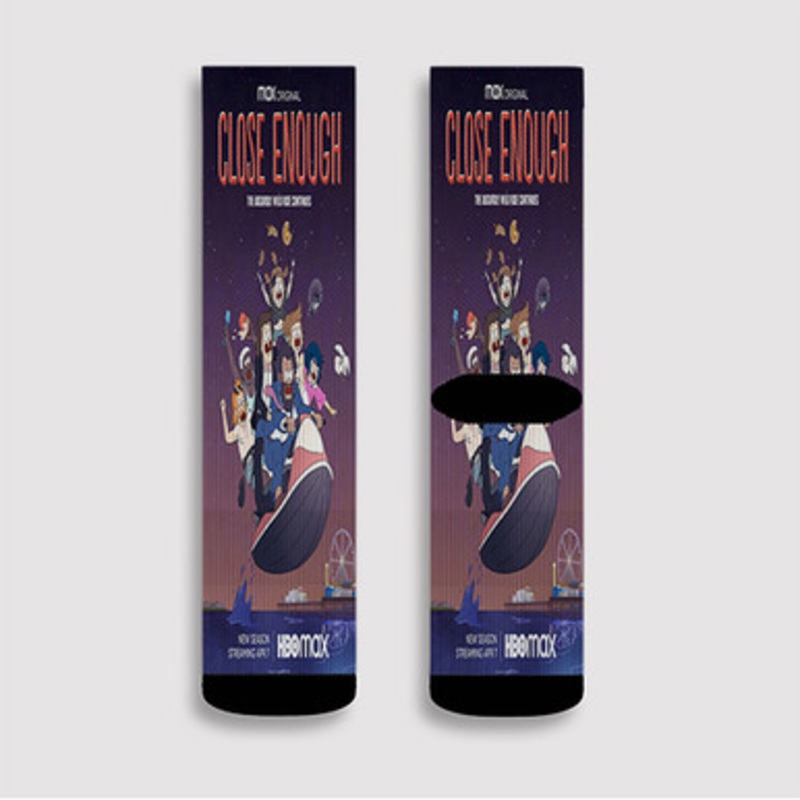 Pastele Close Enough Custom Socks Sublimation Awesome Printed Sports Elite Socks Polyester Cushioned Bottoms Gym Gymnastic Running Yoga School Skatebording Basketball Spandex