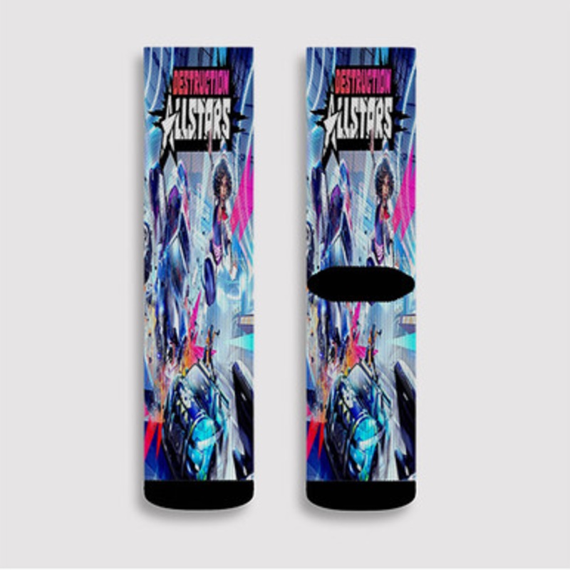 Pastele Destruction All Stars Custom Socks Sublimation Awesome Printed Sports Elite Socks Polyester Cushioned Bottoms Gym Gymnastic Running Yoga School Skatebording Basketball Spandex