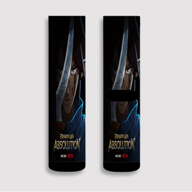 Pastele Dragon Age Absolution Custom Socks Sublimation Awesome Printed Sports Elite Socks Polyester Cushioned Bottoms Gym Gymnastic Running Yoga School Skatebording Basketball Spandex