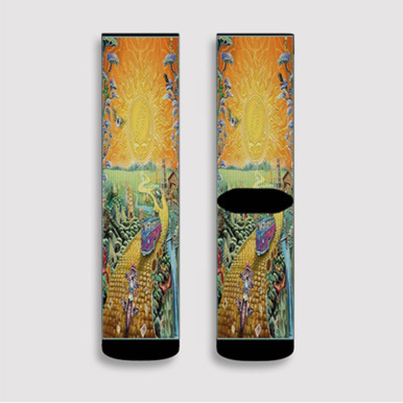 Pastele Grateful Dead Poster Custom Socks Sublimation Awesome Printed Sports Elite Socks Polyester Cushioned Bottoms Gym Gymnastic Running Yoga School Skatebording Basketball Spandex