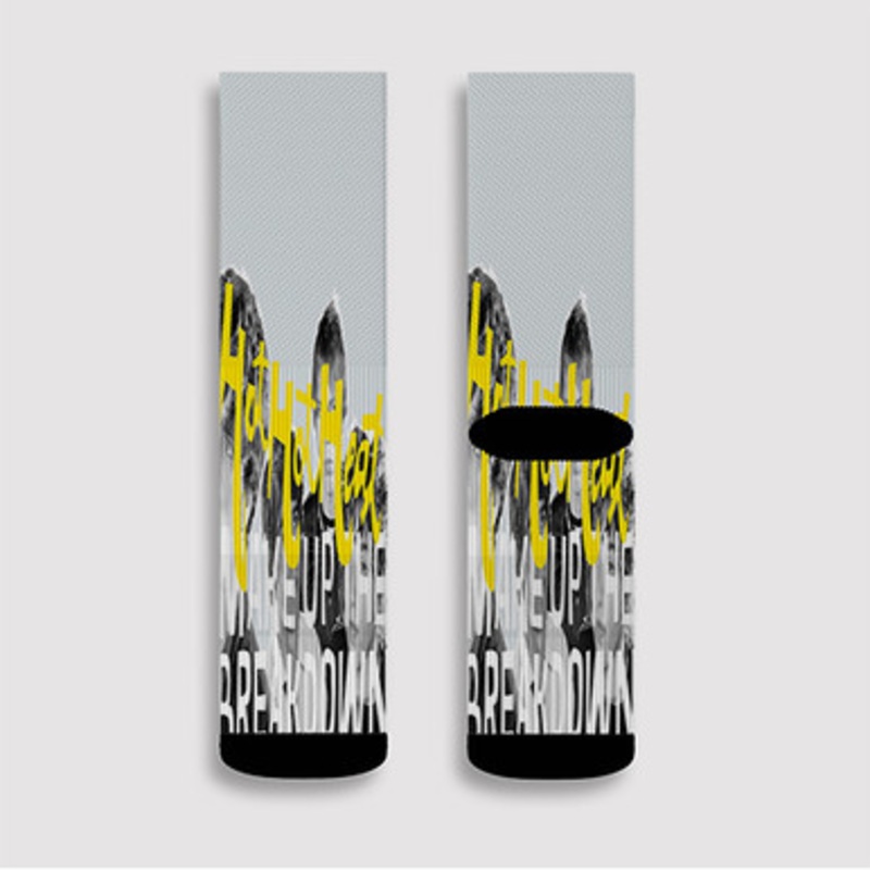 Pastele Hot Hot Heat Make Up the Breakdown Custom Socks Sublimation Awesome Printed Sports Elite Socks Polyester Cushioned Bottoms Gym Gymnastic Running Yoga School Skatebording Basketball Spandex