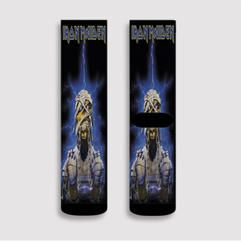 Pastele Iron Maiden Eddie Custom Socks Sublimation Awesome Printed Sports Elite Socks Polyester Cushioned Bottoms Gym Gymnastic Running Yoga School Skatebording Basketball Spandex