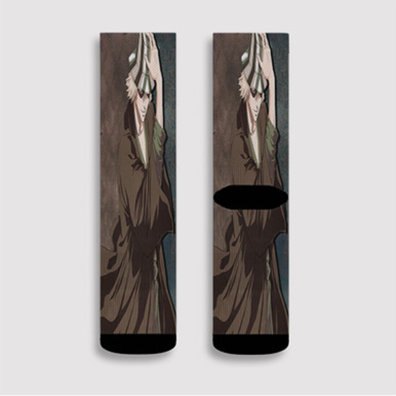 Pastele Kisuke Urahara Bleach Custom Socks Sublimation Awesome Printed Sports Elite Socks Polyester Cushioned Bottoms Gym Gymnastic Running Yoga School Skatebording Basketball Spandex