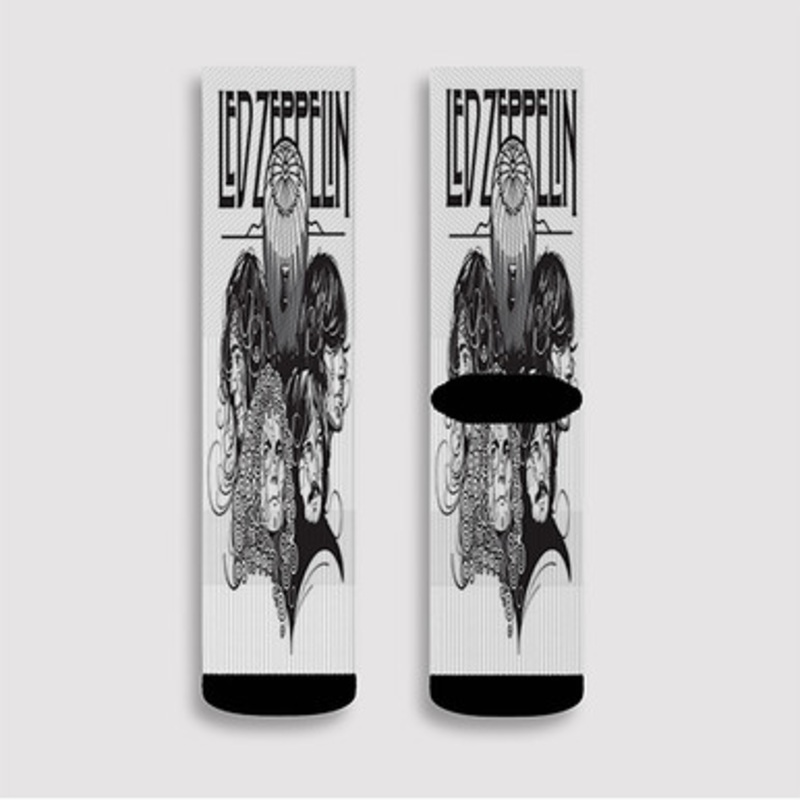 Pastele Led Zeppelin Art Custom Socks Sublimation Awesome Printed Sports Elite Socks Polyester Cushioned Bottoms Gym Gymnastic Running Yoga School Skatebording Basketball Spandex