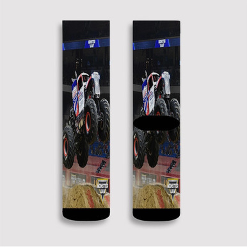 Pastele Lucas Stabilizer Monster Truck Custom Socks Sublimation Awesome Printed Sports Elite Socks Polyester Cushioned Bottoms Gym Gymnastic Running Yoga School Skatebording Basketball Spandex