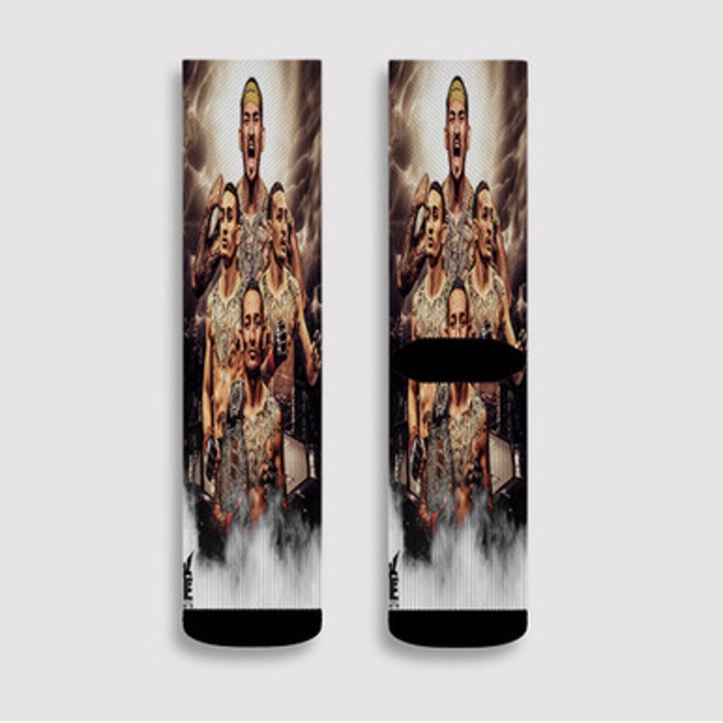 Pastele Max Holloway UFC Custom Socks Sublimation Awesome Printed Sports Elite Socks Polyester Cushioned Bottoms Gym Gymnastic Running Yoga School Skatebording Basketball Spandex