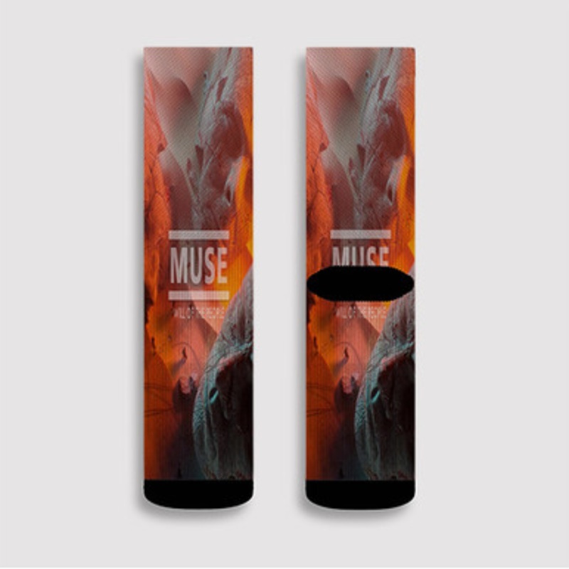Pastele Muse Will Of The People Custom Socks Sublimation Awesome Printed Sports Elite Socks Polyester Cushioned Bottoms Gym Gymnastic Running Yoga School Skatebording Basketball Spandex
