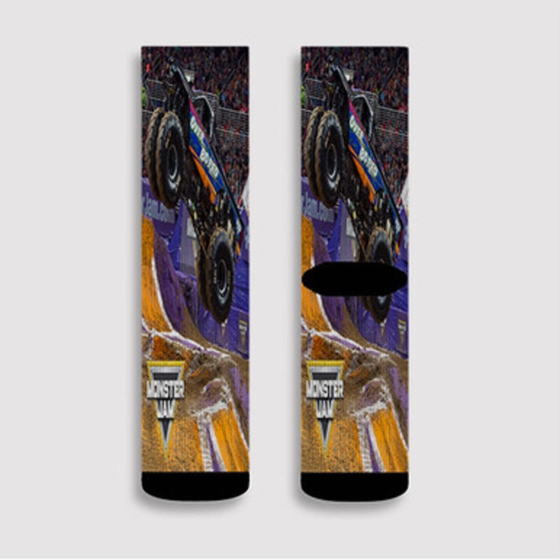 Pastele Over Bored Monster Truck Custom Socks Sublimation Awesome Printed Sports Elite Socks Polyester Cushioned Bottoms Gym Gymnastic Running Yoga School Skatebording Basketball Spandex