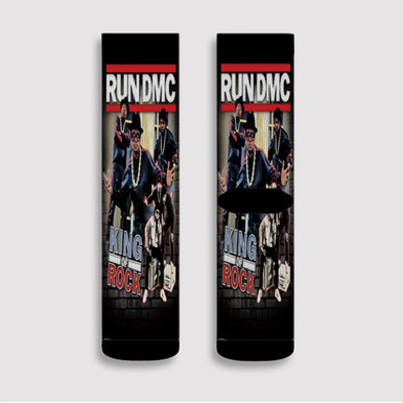 Pastele Run DMC King Rock Custom Socks Sublimation Awesome Printed Sports Elite Socks Polyester Cushioned Bottoms Gym Gymnastic Running Yoga School Skatebording Basketball Spandex