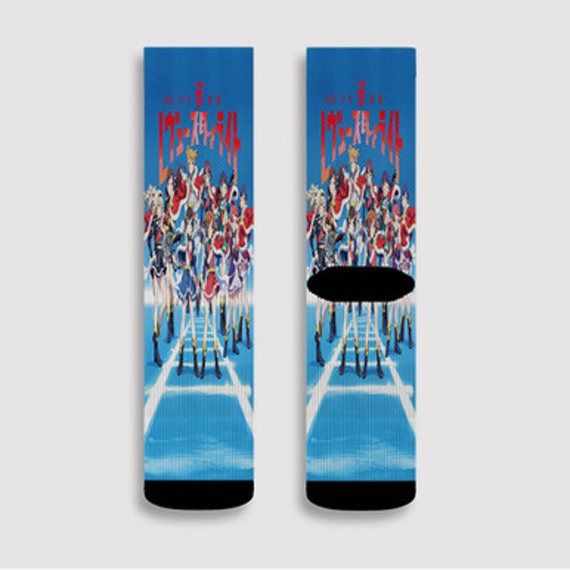 Pastele Shoujo Kageki Revue Starlight Custom Socks Sublimation Awesome Printed Sports Elite Socks Polyester Cushioned Bottoms Gym Gymnastic Running Yoga School Skatebording Basketball Spandex