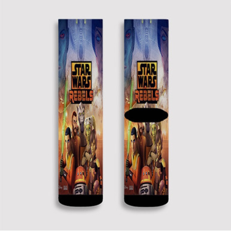 Pastele Star Wars Rebels Custom Socks Sublimation Awesome Printed Sports Elite Socks Polyester Cushioned Bottoms Gym Gymnastic Running Yoga School Skatebording Basketball Spandex