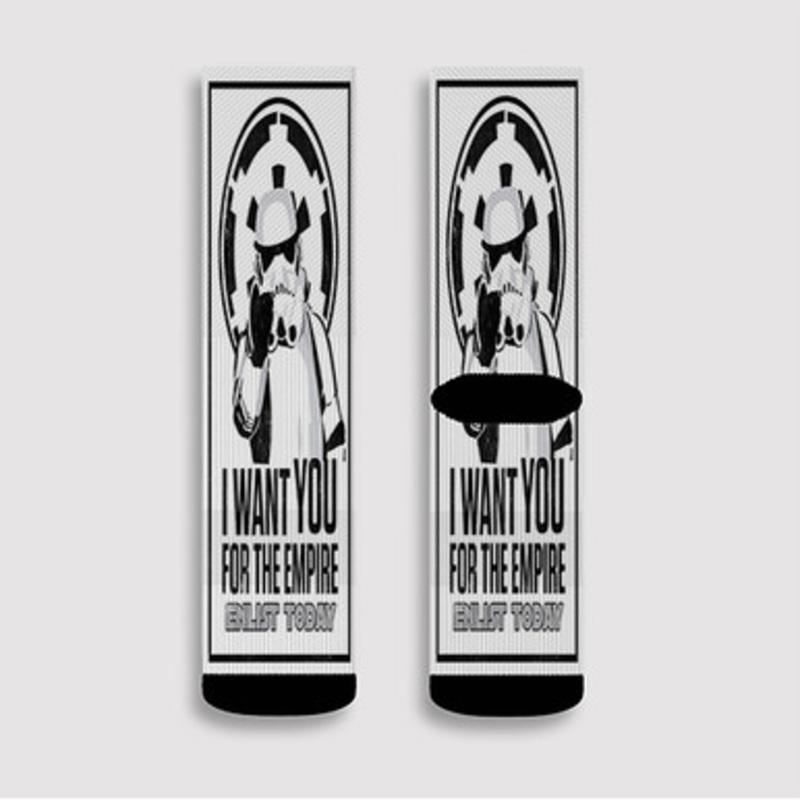 Pastele Storntrooper Star Wars I Want You Custom Socks Sublimation Awesome Printed Sports Elite Socks Polyester Cushioned Bottoms Gym Gymnastic Running Yoga School Skatebording Basketball Spandex