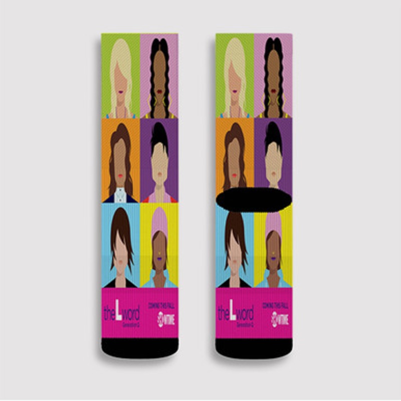 Pastele The L Word Art Custom Socks Sublimation Awesome Printed Sports Elite Socks Polyester Cushioned Bottoms Gym Gymnastic Running Yoga School Skatebording Basketball Spandex
