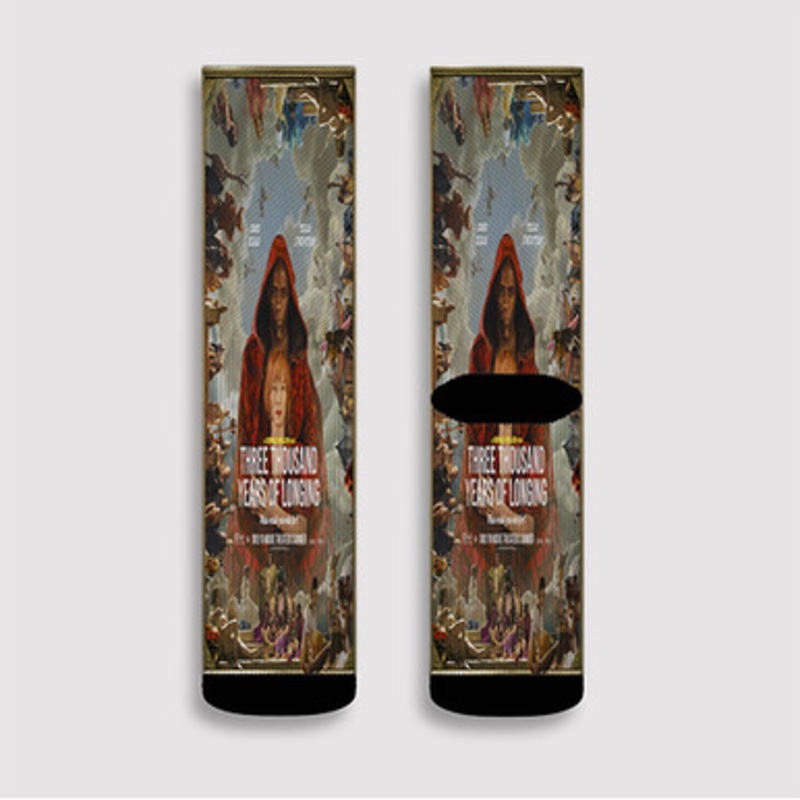 Pastele Three Thousand Years of Longing Custom Socks Sublimation Awesome Printed Sports Elite Socks Polyester Cushioned Bottoms Gym Gymnastic Running Yoga School Skatebording Basketball Spandex