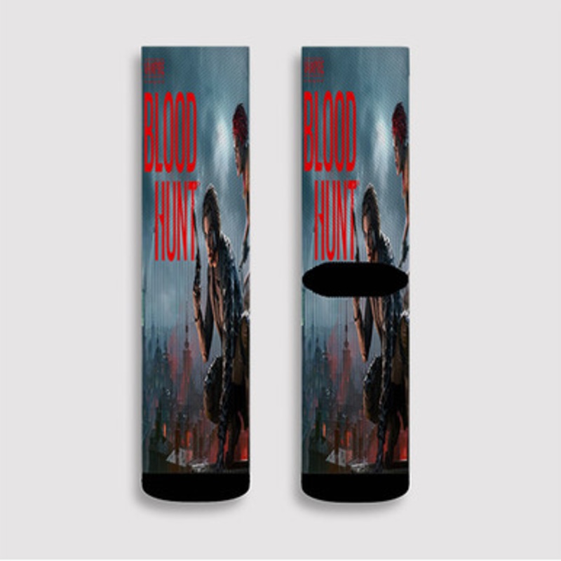 Pastele Vampire The Masquerade Bloodhunt Custom Socks Sublimation Awesome Printed Sports Elite Socks Polyester Cushioned Bottoms Gym Gymnastic Running Yoga School Skatebording Basketball Spandex