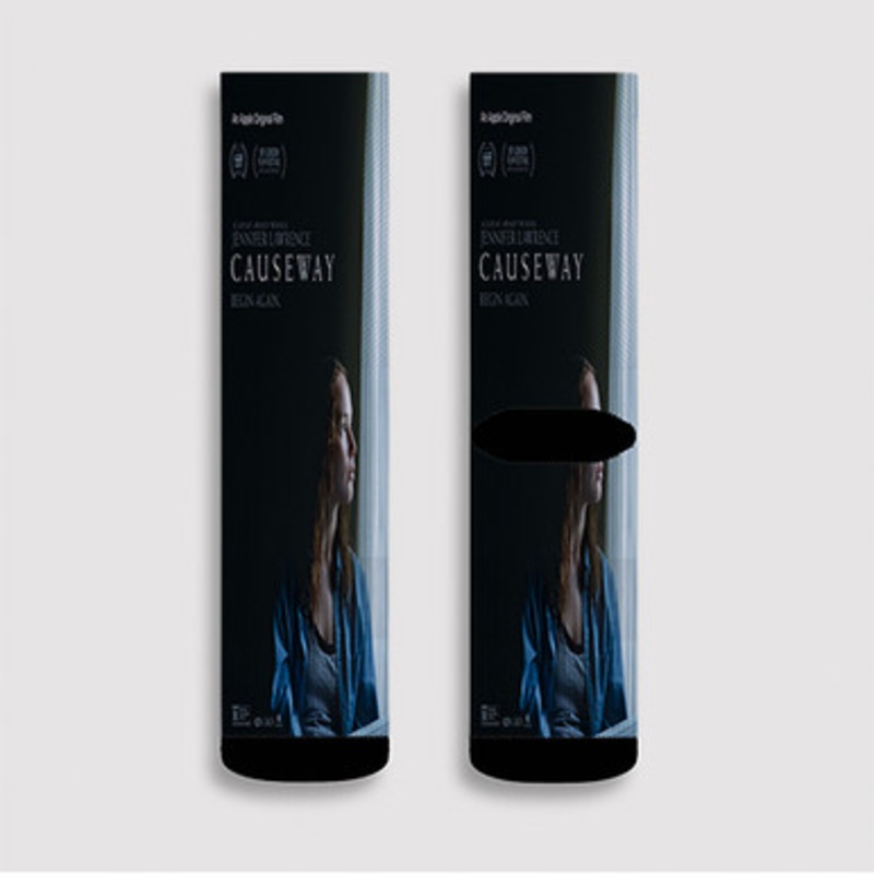 Pastele Causeway Custom Socks Sublimation Awesome Printed Sports Elite Socks Polyester Cushioned Bottoms Gym Gymnastic Running Yoga School Skatebording Basketball Spandex