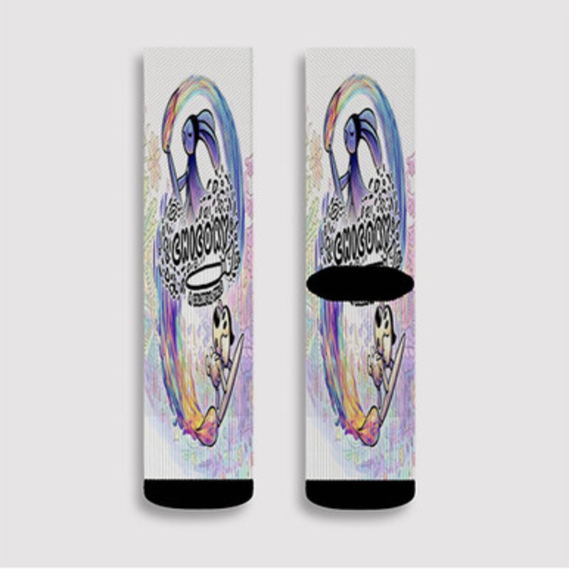 Pastele Chicory A Colorful Tale Custom Socks Sublimation Awesome Printed Sports Elite Socks Polyester Cushioned Bottoms Gym Gymnastic Running Yoga School Skatebording Basketball Spandex