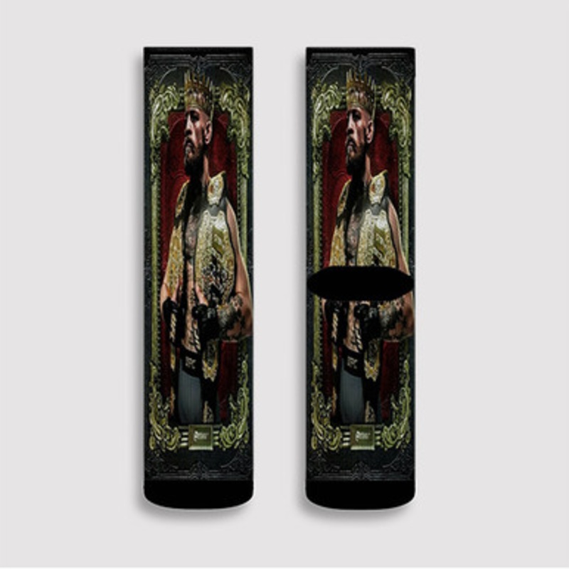 Pastele Conor Mc Gregor UFC Custom Socks Sublimation Awesome Printed Sports Elite Socks Polyester Cushioned Bottoms Gym Gymnastic Running Yoga School Skatebording Basketball Spandex