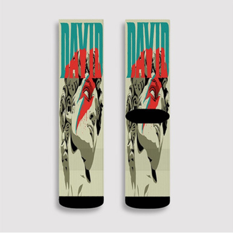 Pastele David Bowie Custom Socks Sublimation Awesome Printed Sports Elite Socks Polyester Cushioned Bottoms Gym Gymnastic Running Yoga School Skatebording Basketball Spandex