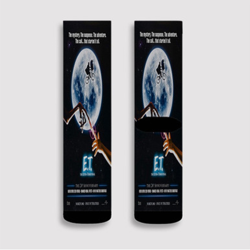 Pastele ET Poster Custom Socks Sublimation Awesome Printed Sports Elite Socks Polyester Cushioned Bottoms Gym Gymnastic Running Yoga School Skatebording Basketball Spandex