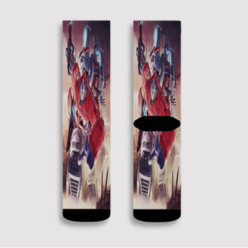 Pastele G1 Transformers Custom Socks Sublimation Awesome Printed Sports Elite Socks Polyester Cushioned Bottoms Gym Gymnastic Running Yoga School Skatebording Basketball Spandex