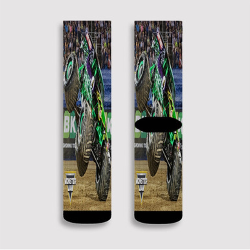 Pastele Grave Digger Monster Truck Custom Socks Sublimation Awesome Printed Sports Elite Socks Polyester Cushioned Bottoms Gym Gymnastic Running Yoga School Skatebording Basketball Spandex