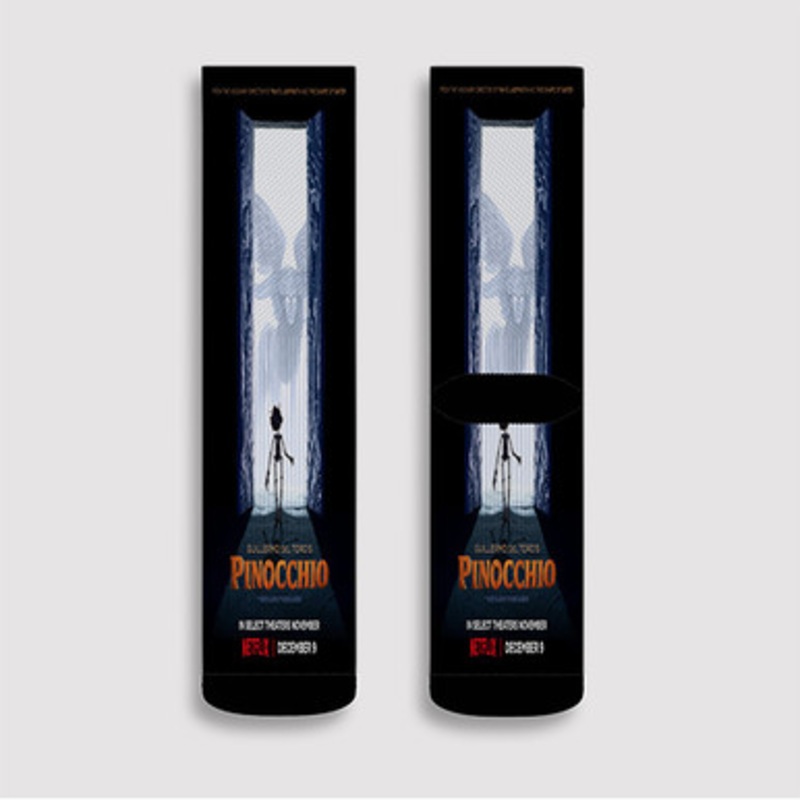 Pastele Guillermo del Toro s Pinocchio Custom Socks Sublimation Awesome Printed Sports Elite Socks Polyester Cushioned Bottoms Gym Gymnastic Running Yoga School Skatebording Basketball Spandex