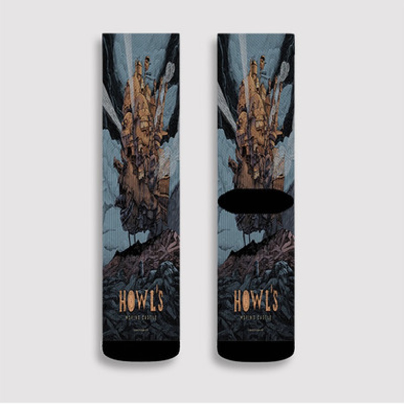 Pastele Howls Moving Castle Custom Socks Sublimation Awesome Printed Sports Elite Socks Polyester Cushioned Bottoms Gym Gymnastic Running Yoga School Skatebording Basketball Spandex