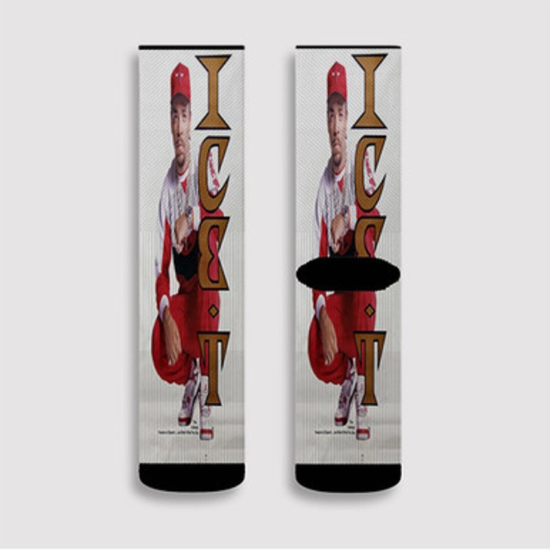 Pastele Ice T Good Custom Socks Sublimation Awesome Printed Sports Elite Socks Polyester Cushioned Bottoms Gym Gymnastic Running Yoga School Skatebording Basketball Spandex