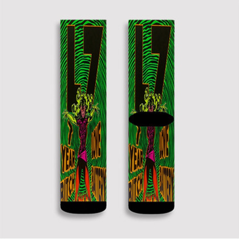 Pastele L7 7 Years Custom Socks Sublimation Awesome Printed Sports Elite Socks Polyester Cushioned Bottoms Gym Gymnastic Running Yoga School Skatebording Basketball Spandex