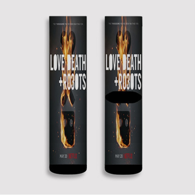Pastele Love Death Robots Custom Socks Sublimation Awesome Printed Sports Elite Socks Polyester Cushioned Bottoms Gym Gymnastic Running Yoga School Skatebording Basketball Spandex