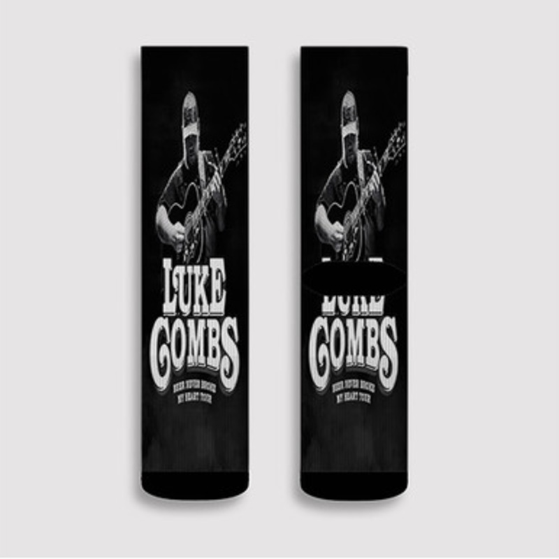 Pastele Luke Combs Custom Socks Sublimation Awesome Printed Sports Elite Socks Polyester Cushioned Bottoms Gym Gymnastic Running Yoga School Skatebording Basketball Spandex