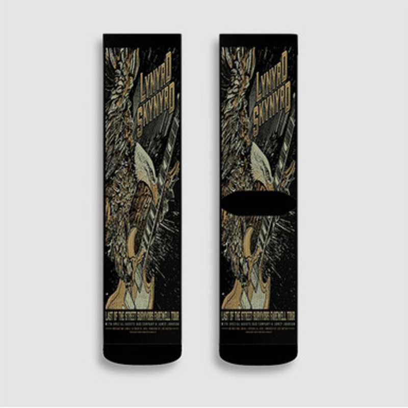 Pastele Lynyrd Skynyrd Bridgestone Arena Custom Socks Sublimation Awesome Printed Sports Elite Socks Polyester Cushioned Bottoms Gym Gymnastic Running Yoga School Skatebording Basketball Spandex