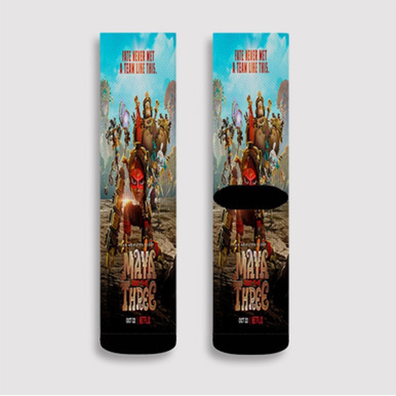 Pastele Maya and the Three Movie Custom Socks Sublimation Awesome Printed Sports Elite Socks Polyester Cushioned Bottoms Gym Gymnastic Running Yoga School Skatebording Basketball Spandex