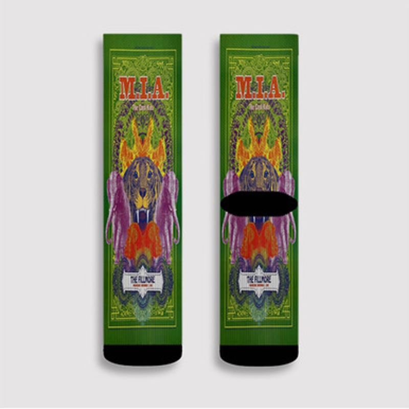 Pastele MIA The Cool Kids Custom Socks Sublimation Awesome Printed Sports Elite Socks Polyester Cushioned Bottoms Gym Gymnastic Running Yoga School Skatebording Basketball Spandex