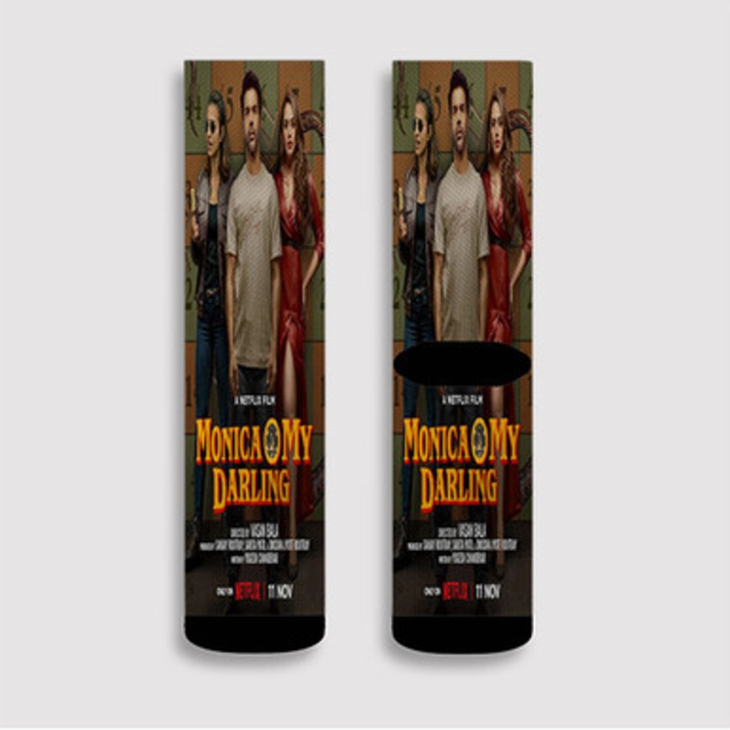 Pastele Monica O My Darling Custom Socks Sublimation Awesome Printed Sports Elite Socks Polyester Cushioned Bottoms Gym Gymnastic Running Yoga School Skatebording Basketball Spandex