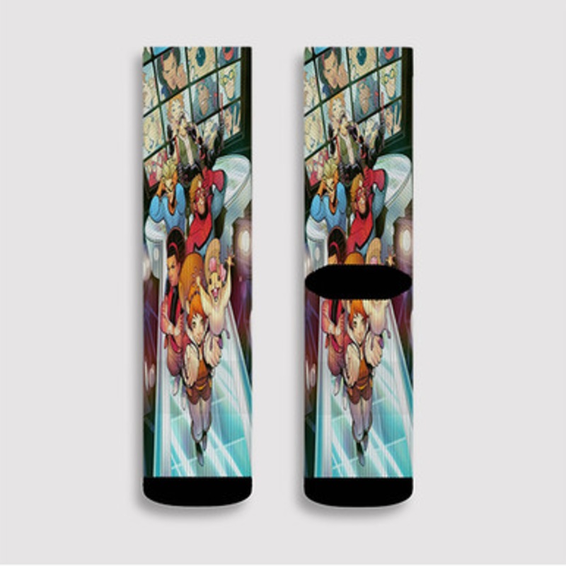 Pastele New Warriors TV Series Custom Socks Sublimation Awesome Printed Sports Elite Socks Polyester Cushioned Bottoms Gym Gymnastic Running Yoga School Skatebording Basketball Spandex