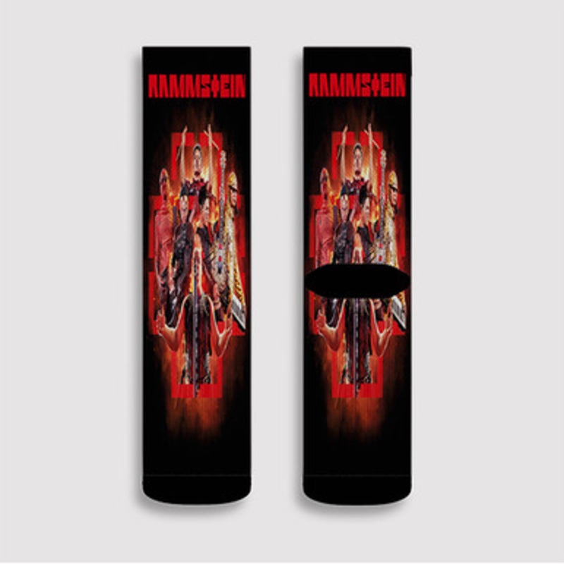 Pastele Rammstein Band Custom Socks Sublimation Awesome Printed Sports Elite Socks Polyester Cushioned Bottoms Gym Gymnastic Running Yoga School Skatebording Basketball Spandex