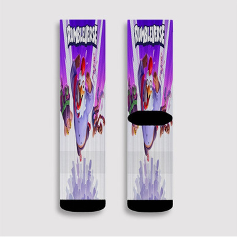 Pastele Rumbleverse Custom Socks Sublimation Awesome Printed Sports Elite Socks Polyester Cushioned Bottoms Gym Gymnastic Running Yoga School Skatebording Basketball Spandex