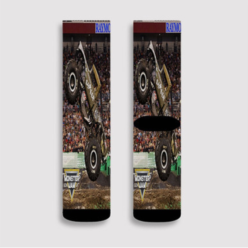 Pastele Saigon Shaker Monster Truck Custom Socks Sublimation Awesome Printed Sports Elite Socks Polyester Cushioned Bottoms Gym Gymnastic Running Yoga School Skatebording Basketball Spandex