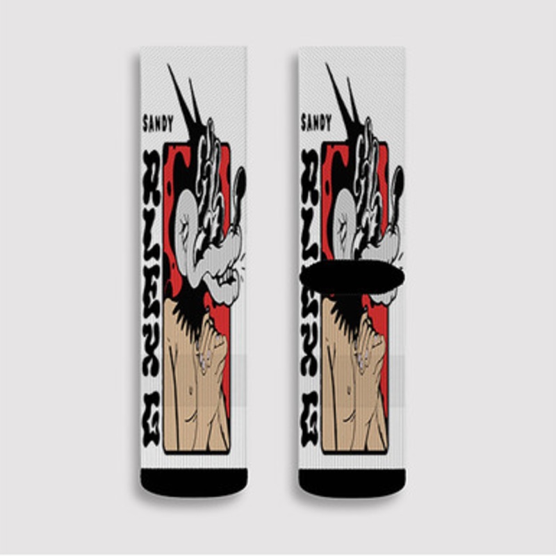 Pastele Sandy Alex G Custom Socks Sublimation Awesome Printed Sports Elite Socks Polyester Cushioned Bottoms Gym Gymnastic Running Yoga School Skatebording Basketball Spandex