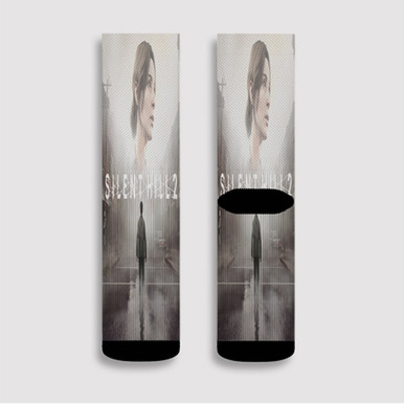 Pastele Silent Hill Custom Socks Sublimation Awesome Printed Sports Elite Socks Polyester Cushioned Bottoms Gym Gymnastic Running Yoga School Skatebording Basketball Spandex