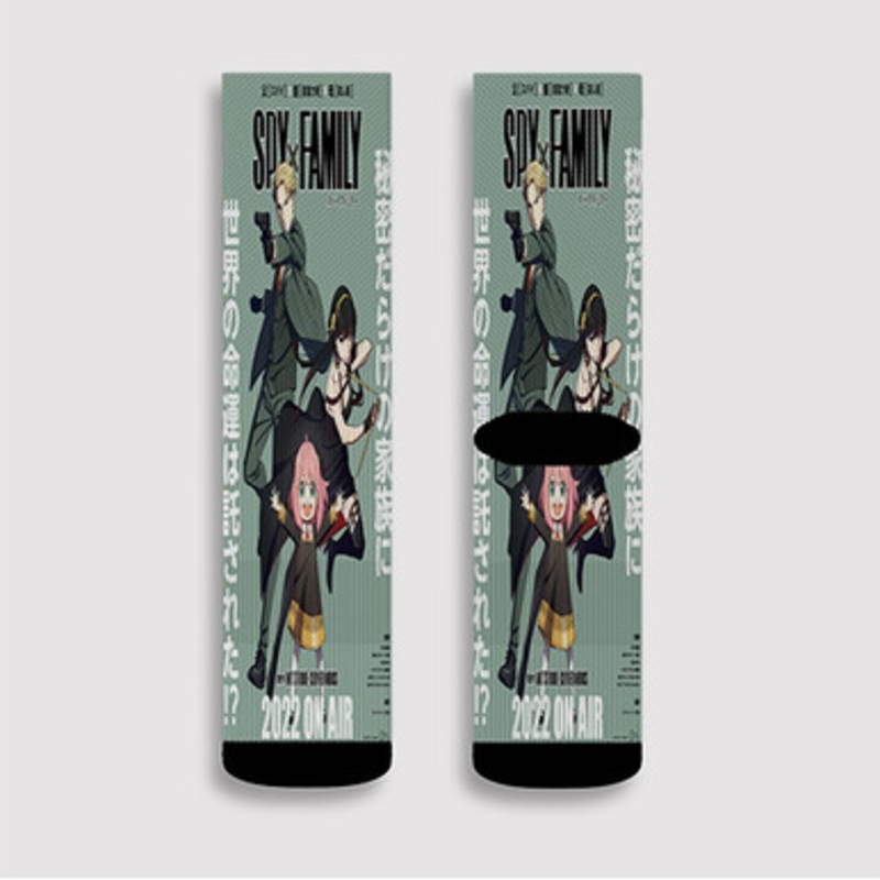 Pastele Spy x Family jpeg Custom Socks Sublimation Awesome Printed Sports Elite Socks Polyester Cushioned Bottoms Gym Gymnastic Running Yoga School Skatebording Basketball Spandex