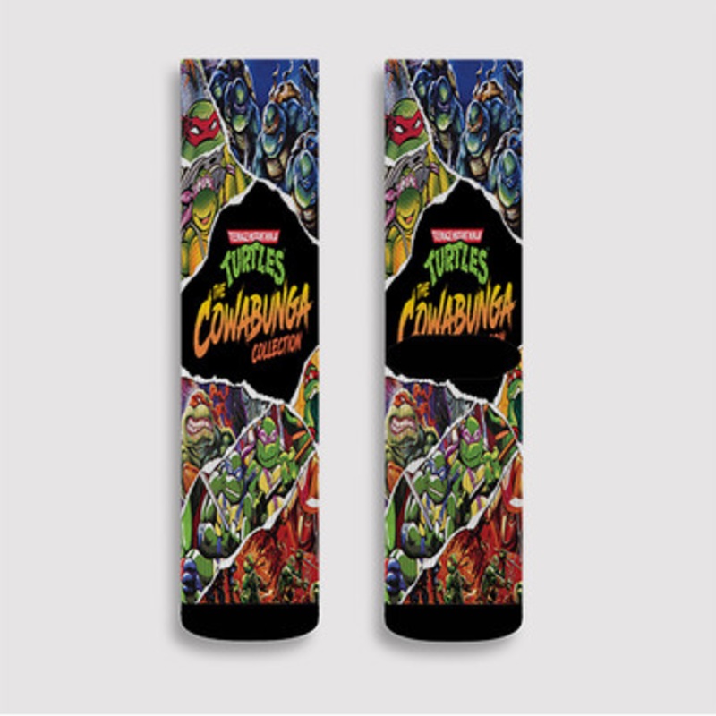 Pastele Teenage Mutant Ninja Turtles The Cowabunga Collection Custom Socks Sublimation Awesome Printed Sports Elite Socks Polyester Cushioned Bottoms Gym Gymnastic Running Yoga School Skatebording Basketball Spandex