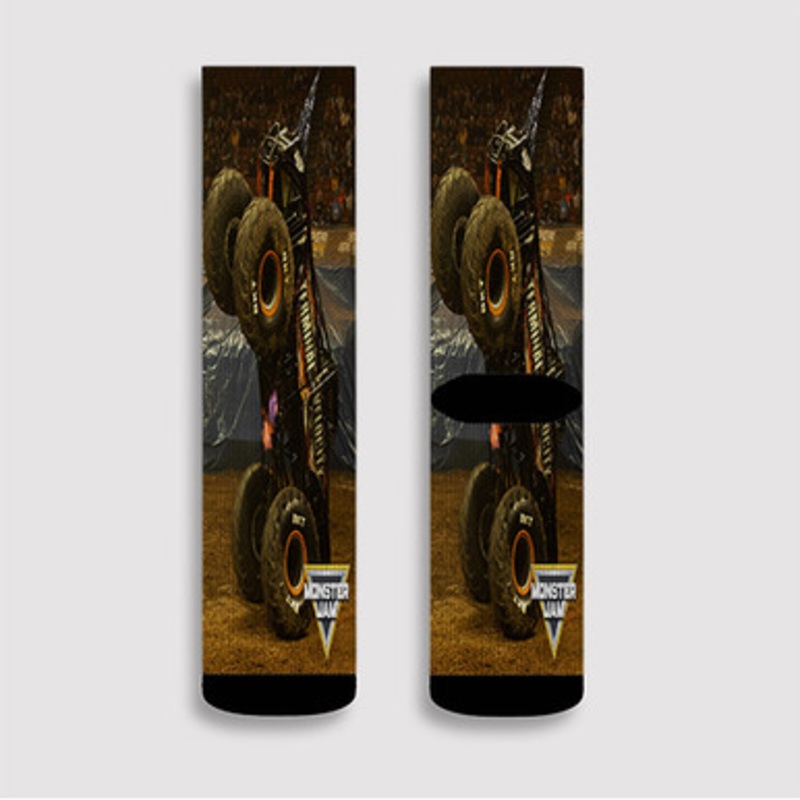Pastele Terminal Velocity Monster Truck Custom Socks Sublimation Awesome Printed Sports Elite Socks Polyester Cushioned Bottoms Gym Gymnastic Running Yoga School Skatebording Basketball Spandex