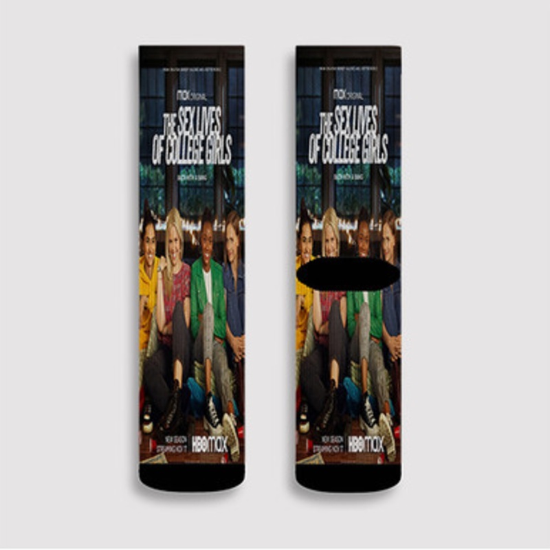 Pastele The Sex Lives of College Girls Custom Socks Sublimation Awesome Printed Sports Elite Socks Polyester Cushioned Bottoms Gym Gymnastic Running Yoga School Skatebording Basketball Spandex
