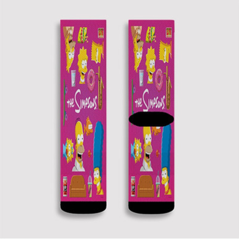 Pastele The Simpsons 2022 Custom Socks Sublimation Awesome Printed Sports Elite Socks Polyester Cushioned Bottoms Gym Gymnastic Running Yoga School Skatebording Basketball Spandex