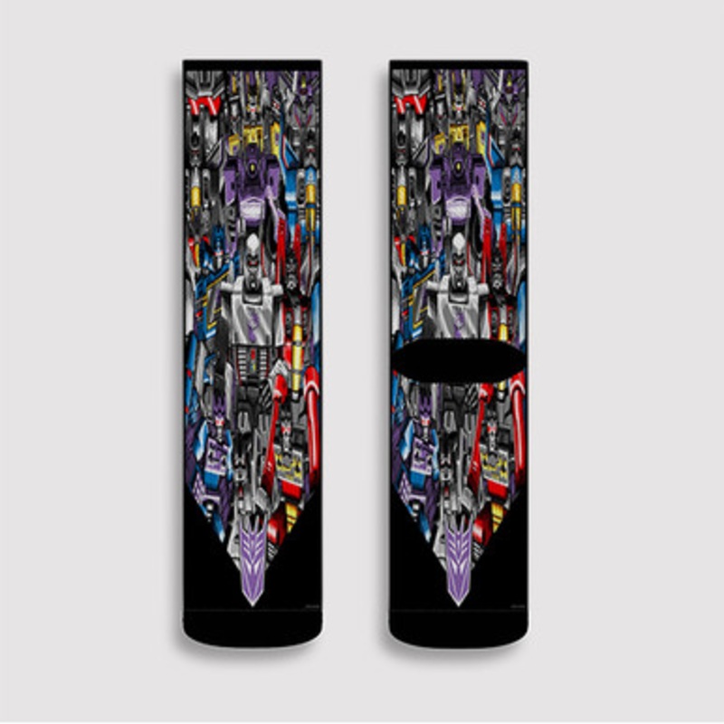 Pastele Transformers G1 Collage Custom Socks Sublimation Awesome Printed Sports Elite Socks Polyester Cushioned Bottoms Gym Gymnastic Running Yoga School Skatebording Basketball Spandex