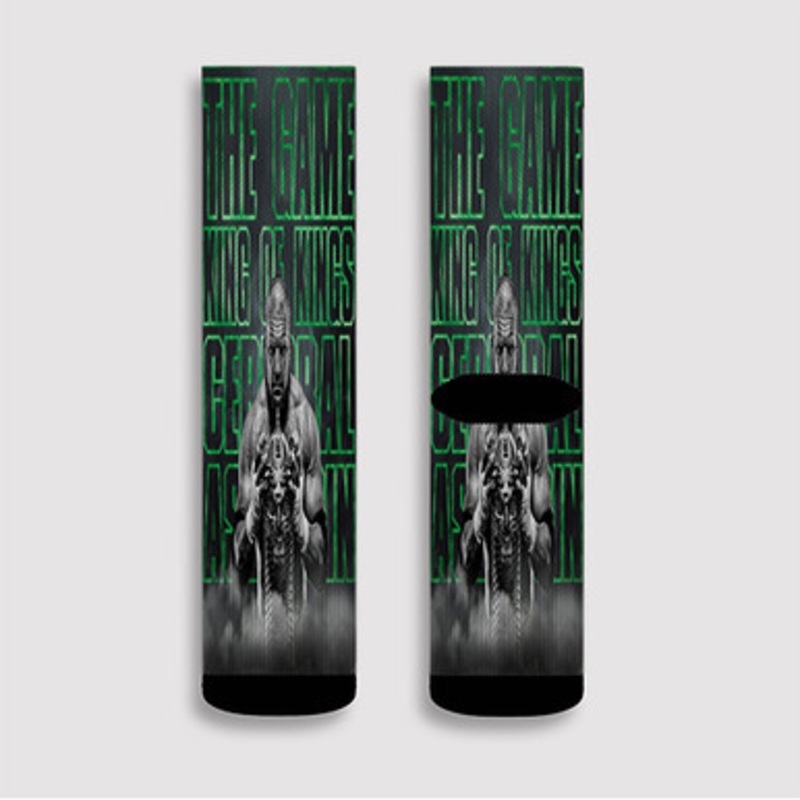 Pastele Triple H King of Kings Custom Socks Sublimation Awesome Printed Sports Elite Socks Polyester Cushioned Bottoms Gym Gymnastic Running Yoga School Skatebording Basketball Spandex