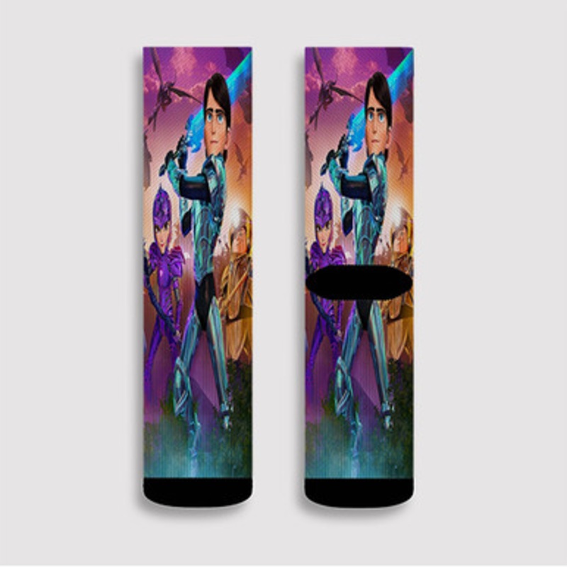 Pastele Trollhunters Tales of Arcadia Custom Socks Sublimation Awesome Printed Sports Elite Socks Polyester Cushioned Bottoms Gym Gymnastic Running Yoga School Skatebording Basketball Spandex